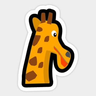 Quirky Giraffe Delight Sticker